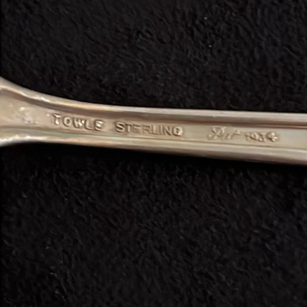 2 Towle Sterling Silver round spoons Candlelight pat 1934